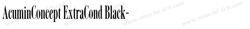 AcuminConcept ExtraCond Black字体转换